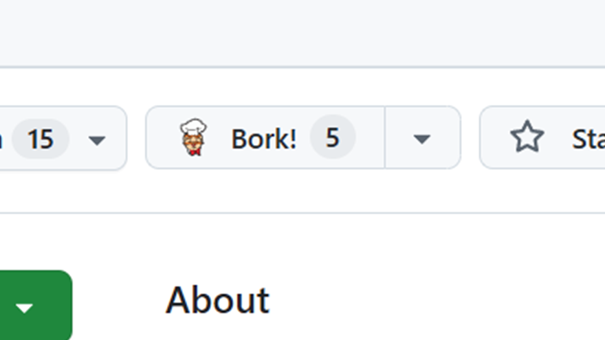 Bork GitHub extension