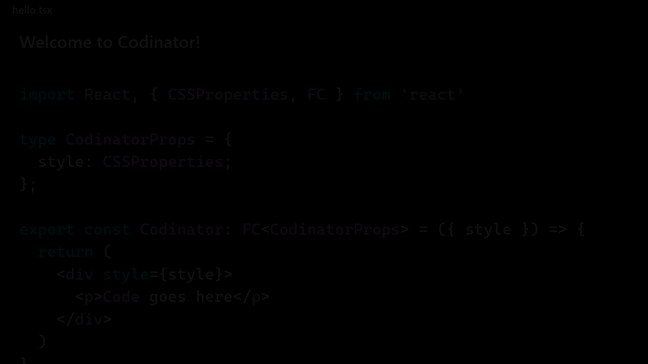 Codinator animation showing code
