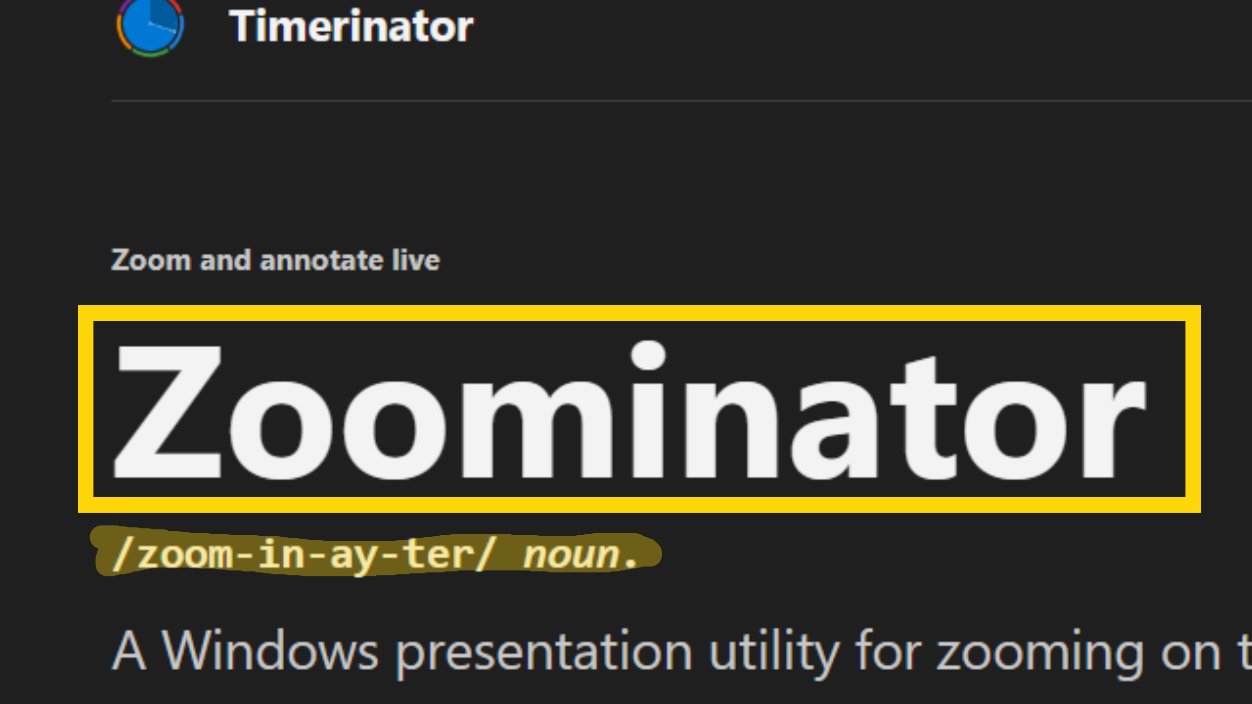 Whoa, a zoomed-in screenshot of a zoomed in screenshot. Screenshotception.